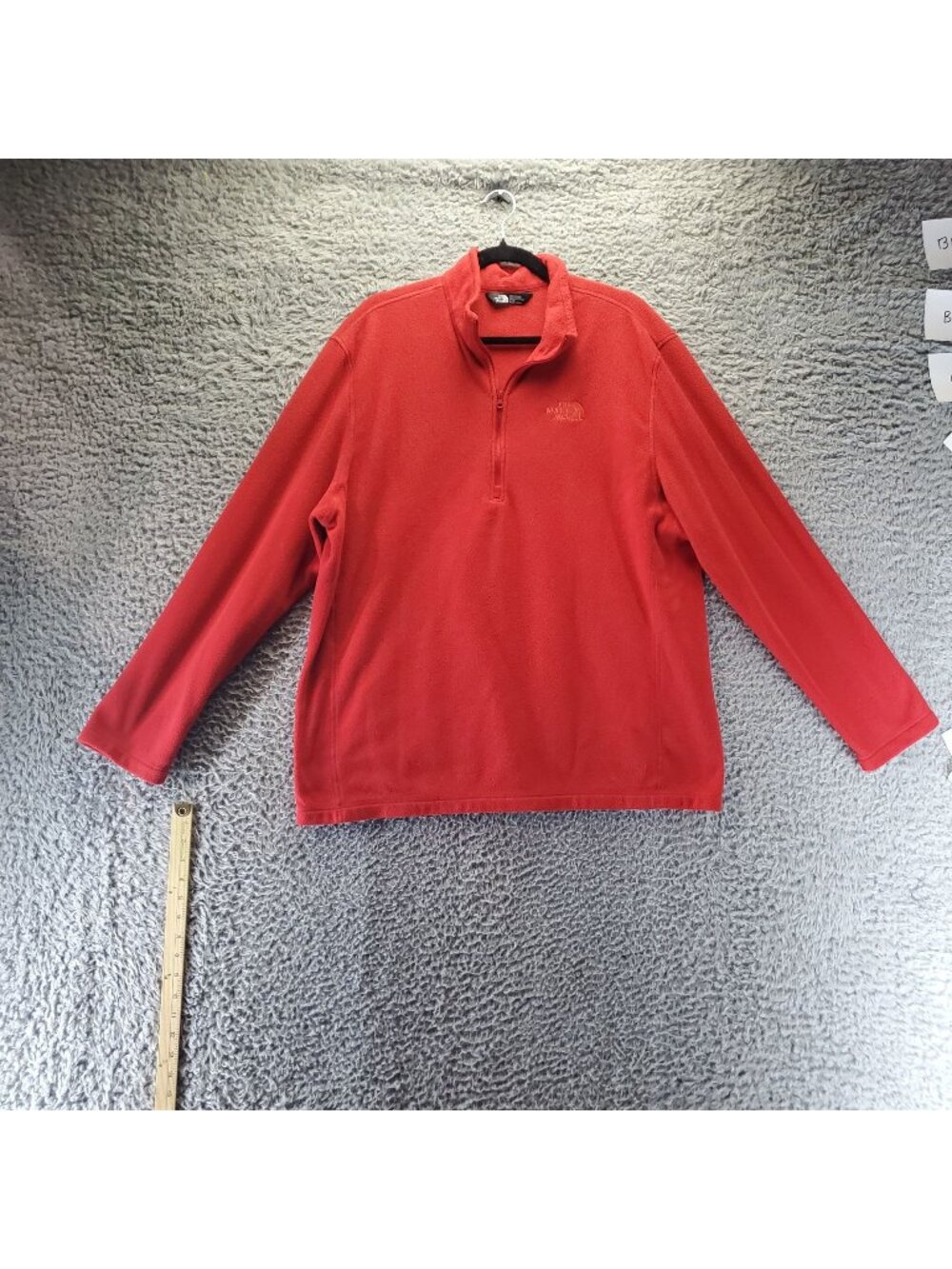 The North Face Sweater Mens XL Red Fleece Pullover Half-Zip Warm Casual Layering